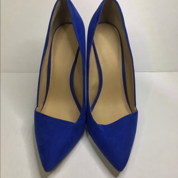 ASOS royal blue pointy toe heels size 9. - Picture 2 of 8